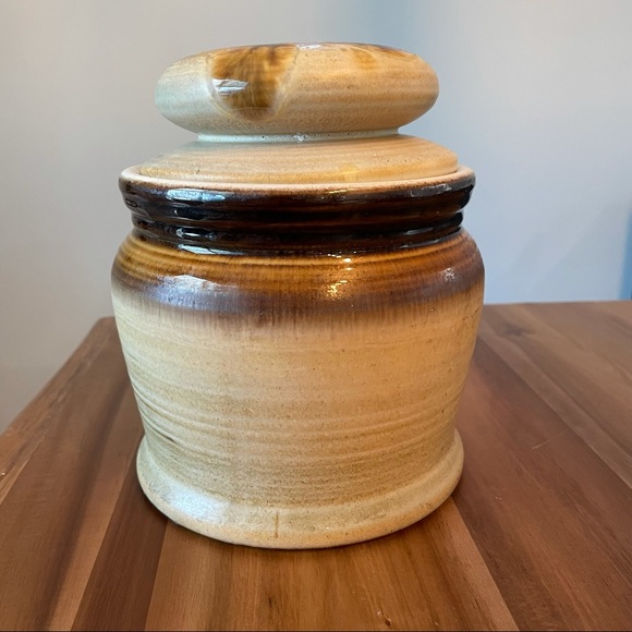 Big Vintage Jar with Lid Made in Canada - Picture 1 of 10